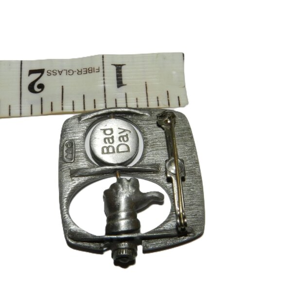 Jonette Jewelry JJ Spinner Pin I'm Having a Good Day/ Bad Day Pewter Pin Brooch - Picture 6 of 6